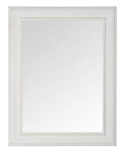 MO.WA Specchio da Parete 66x86, cornice legno bianco sbiancato shabby, specchiera rettangolare parete muro, Made in Italy.