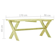 Festnight Panchina da Giardino 170 cm in Legno di Pino FSC Impregnato
