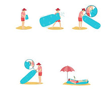 HongTeng Divani Sofà Gonfiabile all'aperto del sofà dell'Aria del sofà della Spiaggia del sofà della Luce del sofà Gonfiabile all'aperto Portatile del Cuscino 235 × 70cm (Color : Red)