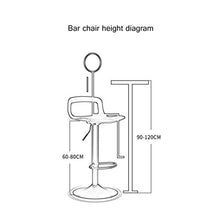 Zfggd sgabello da bar, Sedia da Casa, Sedia Schienale for Casa, Sgabello Alto (60-80cm) (Color : White, Size : 41cm)