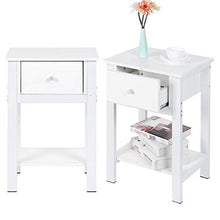 EBTOOLS - Comodino con 1 cassetti e ripiani, in legno, per divano, salotto, tavolo da 30 kg + ripiano 20 kg