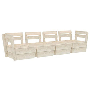 Tidyard Divano da Giardino a 4 Posti,su Pallet Legno Abete Impregnato,Set Divano da Giardino,Set da Giardino Divano,per Giardino, Terrazzo, Soggiorno