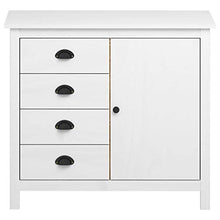 Tidyard Credenza Bianca Moderna Legno Massello di Pino con Cassetti e Anta,Armadietto Bianco Moderno con Cassetti,Credenza da Salotto,Armadietto da Salotto,Mobiletto da Salotto Soggiorno 91x40x80 cm