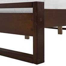 Beliani Letto Matrimoniale in Legno di Pino Scuro a Doghe 180 x 200 cm Giulia