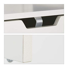 Relaxdays Mobiletto da Bagno, Armadietto a Colonna, 144 x 30 x 30 cm, 2 Cassetti, 3 Scaffali, da Terra, Rustico, Bianco