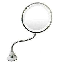 Axspeed - Specchio da trucco con rotazione a 360°, ingrandimento 5X/10x, per bagno, flessibile, a collo di cigno, con ventosa, specchio da trucco (specchio cosmetico con ingrandimento 5x)