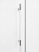 Dmora Guardaroba Legno Massello, Made in Italy, Altezza 247 cm, Armadio da Camera Moderno (Bianco, 6 Ante)