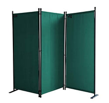QUICK STAR 2 Pezzi Paravento da Giardino 170 x 165 cm 3 parti pieghevole Divisorio in Tessuto Balcone Protezione della Privacy Verde