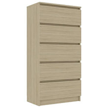 FAMIROSA Credenza con Cassetti Rovere Sonoma 60x35x121 cm in Truciolato
