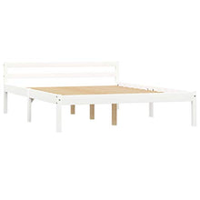 Lasamot Struttura Letto in Legno massello di Pino Bianco, giroletto per Camera da Letto Famiglia Pratico giroletto in Stile Moderno 206 x 146 x 60 cm (Lunghezza x Larghezza x Altezza) con 2 cassetti