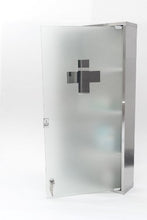 Armadietto per medicinali in acciaio INOX, dimensioni: 80 x 40 cm, di grandi dimensioni