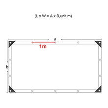 LLPEIJIE026 Rete Ombreggiante 80%,Crema Solare,Tenda Parasole Rettangolare,Resistente ai Raggi UV,Traspirante,con Occhielli,per Giardino,Terrazza,Campeggio,Patio,Nero(2x4m/6.6x13.1ft)