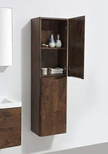 Mobile da bagno SMILE 1200 - palissandro -Con armadietto a specchio G1200, Con colonna sospesa destra