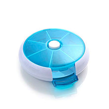 Portapillole Household Rotary piccola pillola scatola portatile Una settimana Dispensing Viaggi Pill Box Confezione Pill Box pillole di imballaggio Organizer Armadietti farmacia
