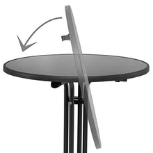 Beautissu Sylt Gastro Tavolo Alto Pieghevole Ø 80 cm Tavolo Bar Esterno Grigio - Tavolino da Bar o da Cucina Rotondo per bistrot e Pub - Tavolo da Giardino - Resistente al Calore e ai Graffi