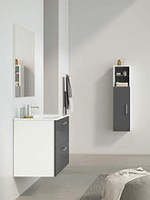 Randalsa Mobile Nexo 80 cm | Grigio | 81 x 81 x 46 cm | Mobile con 2 cassetti + lavabo in Ceramica