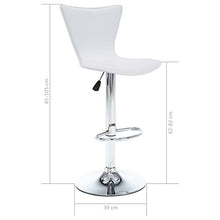 vidaXL 2X Sgabelli Girevoli da Bar Similpelle Bianchi Regolabili Sedie Cucina