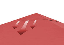 Quick-Star - Tetto di Ricambio per Gazebo, 3 x 3 m, Colore: Arancia rossa