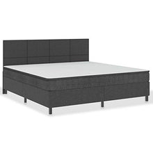FAMIROSA Letto a Molle Grigio Scuro in Tessuto 200x200 cm-4801