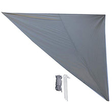Ladieshow Super Large Protezione Solare Tenda da Campeggio Tenda da Sole a Triangolo Antivento Portatile Tappetino da Esterno(5 * 5 * 5M-Verde Chiaro Rivestito in Argento)