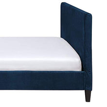 Beliani Fodera per Letto in Tessuto Blu Scuro Poliestere Lavabile 180 x 200 cm FITOU