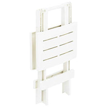 Qnotici Tavolo da Giardino Pieghevole in plastica, Tavolo da Giardino per Il Tempo Libero all'aperto, Tavolo da Giardino per riunioni di Famiglia 45 x 43 x 50 cm  Bianco