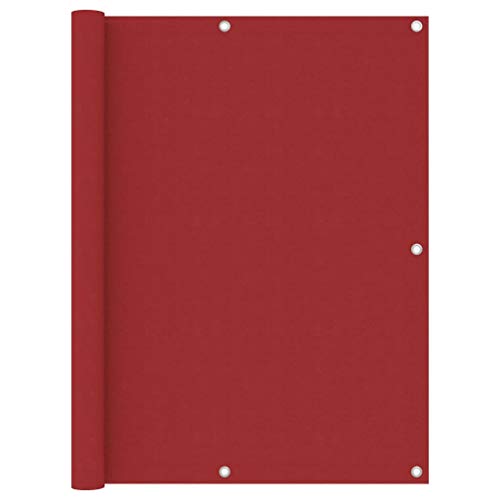 vidaXL Paravento Balcone Rosso 120x500 cm in Tessuto Oxford