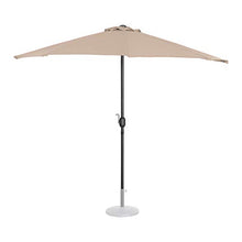 Uniprodo Mezzo Ombrellone Ombrellone da Esterno Uni_HALFUMBRELLA_R300Cr (Crema, Pentagonale, 270 x 135 cm, UPF 50)