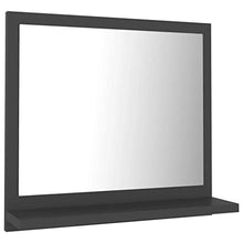 vidaXL Specchio da Bagno Grigio Cemento 100x10,5x37 cm in Truciolato
