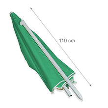 Relaxdays, Ombrellone da Giardino, Spiaggia, 8 Stecche, inclinabile Unisex Adulto, Verde, 192x180x180 cm
