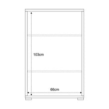 Mobile Armadio 2 ante H110 L71 P41 Cm Strutura color cemento frontali bianco ossido Dd270k