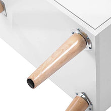 MUNCASO - Cassettiera con 1 cassetto e 2 ante, per camera da letto, soggiorno, sala da pranzo, 5 gambe di sostegno, colore: Bianco + rovere in legno
