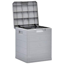 BIGTO - Scatola portaoggetti da giardino, impermeabile, in plastica, per esterni, colore: grigio chiaro, 42,5 x 44 x 50 cm