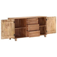 vidaXL Legno Massello di Mango Credenza Madia Mobile Armadietto Armadio Mobiletto Alto Portaoggetti Cassa Cassapanca Mobili 150x50x81 cm
