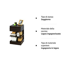 SoBuy® Tavolino da divano, tavolino da soggiorno, Comodini letto,con cassetto,FBT49-BR,IT