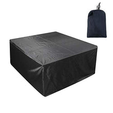 YAQIAN Copertura per mobili da giardino in tessuto Oxford, rettangolare, antivento, anti-UV, copertura per tavolo da giardino, 242 x 162 x 100 cm