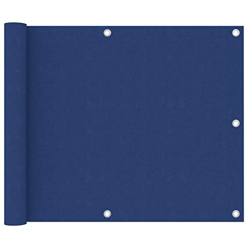 vidaXL Paravento da Balcone Blu 75x600 cm in Tessuto Oxford