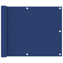 vidaXL Paravento da Balcone Blu 75x300 cm in Tessuto Oxford