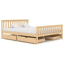 Lasamot Struttura Letto in Legno massello di Pino per Adulti, Bambini, Struttura Letto con 4 cassetti, Dimensioni Materasso Adatte 160x200 cm (Senza Materasso), Legna Leggera