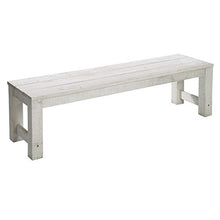 Pureday Panca Lordi in Legno di Acacia, Bianco-Tazy Grey, Lunghezza 165 cm