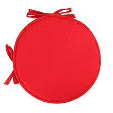 eewopjkj Cuscini per sedie Rotondi per Sedia da Pranzo Confezione da 2 con Lacci Cuscini per sedili universali Cuscini per Esterni per Interni Cucina da Giardino-Rosso 38x38cm (15x15 Pollici)