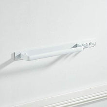 Leekayer Portasciugamani da parete Bianco portasciugamani con doppio gancio in alluminio 42 cm anello asciugamano montaggio a parete asciugamano elegante moderno