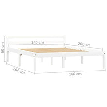 SKM Giroletto Bianco in Legno Massello di Pino 140x200 cm (20.4kg)