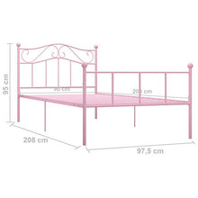 FAMIROSA Giroletto Rosa in Metallo 90x200 cm