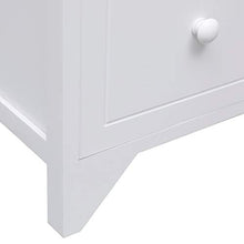 SKM Armadietto con 6 Cassetti Bianco 60x30x75cm Legno di Paulownia (13.1kg)