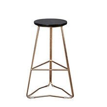 AOWU Bar Altezza Sgabello Tranciato di Legno di Sicurezza 3 Colori Retro Fine Industrial Style Legno Sgabelli Bar Industriale della Sedia (Color : Rose Gold, Size : 75cm)