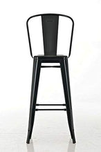 CLP Sgabello Bar Aiden In Metallo Verniciato A Polvere I Sgabello Design Industrial I Sedia Sgabello Da Bancone, Colore:nero
