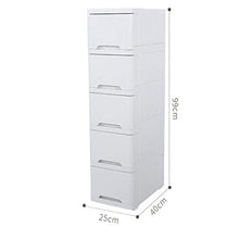 TXXM, cassettiera con cuciture e cassetti, per riporre cassetti, armadietti da bagno, cucina, colore: bianco, 5 strati.