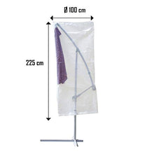 Ribimex PRH090225X100 Copertura per Ombrellone Diam. 100 x 225 cm H, Trasparente, Taglia Unica