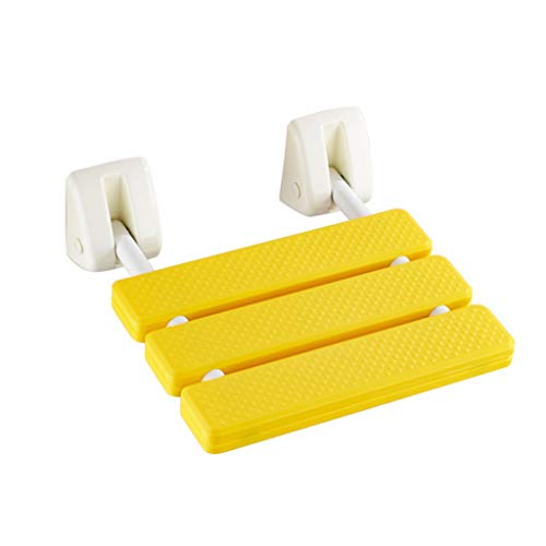 MGMDIAN Bagno Sgabello Doccia Sgabello Pieghevole Sedile Bagno Antiscivolo Doccia a Muro Accessori da Bagno (Color : Yellow)